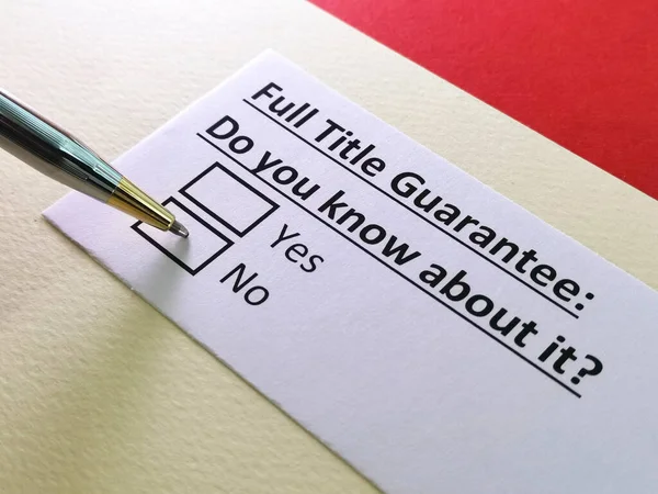 Bir kişi tam ünvan garantisi ile ilgili soruya cevap veriyor..