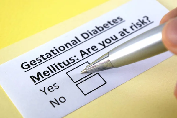 One Person Answering Question Gestational Diabetes Mellitus — Stock Photo, Image