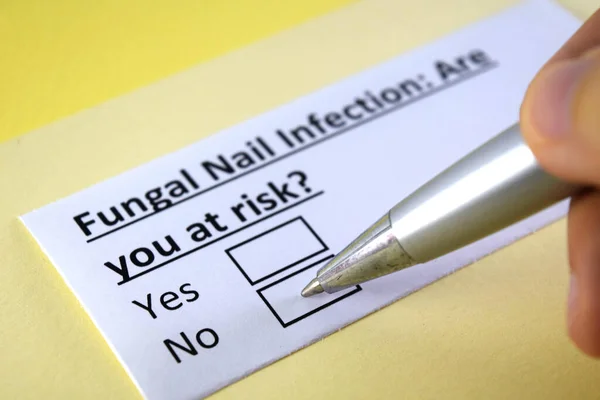One person is answering question about fungal nail infection.