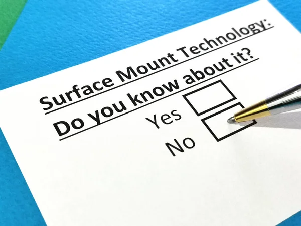 One person is answering question about surface mount technology.