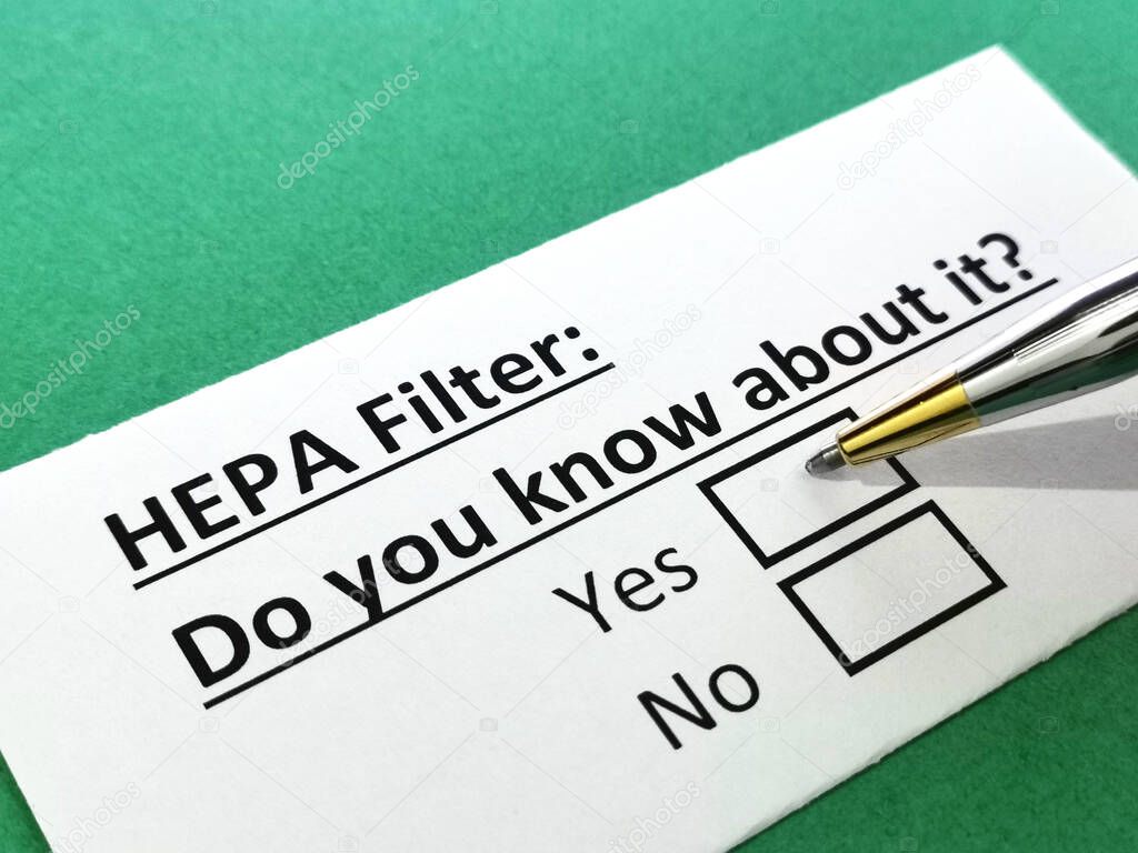 One person is answering question about HEPA filter.