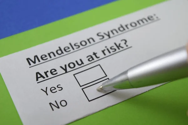 Dedo Responde Pregunta Sobre Síndrome Mendelson — Foto de Stock