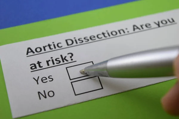 One finger is answering question about aortic dissection.