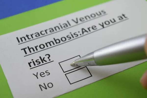 One finger is answering question about intracranial venous thrombosis.