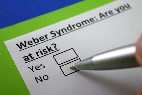 Dedo Responde Una Pregunta Sobre Síndrome Weber — Foto de Stock