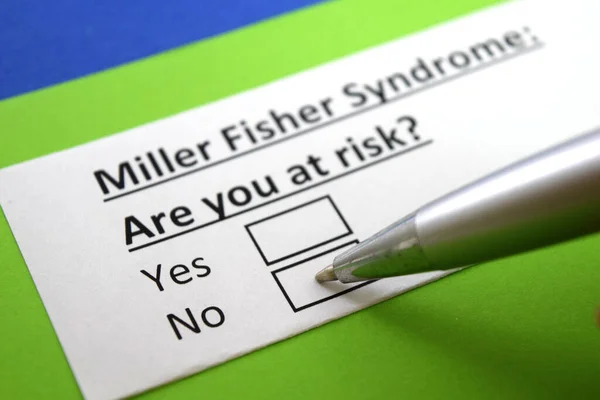 Dedo Está Respondiendo Pregunta Sobre Síndrome Miller Fisher — Foto de Stock