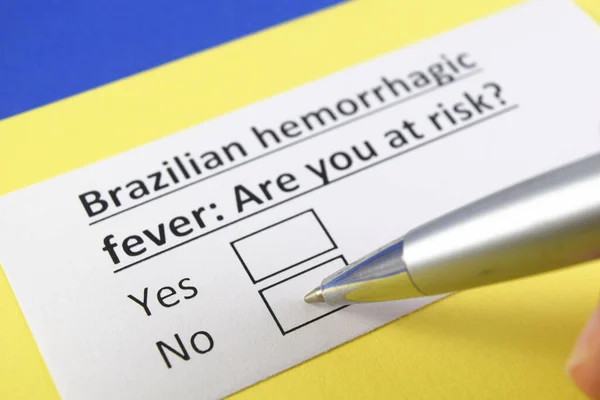 One person is answering question about brazilian hemorrhagic fever.