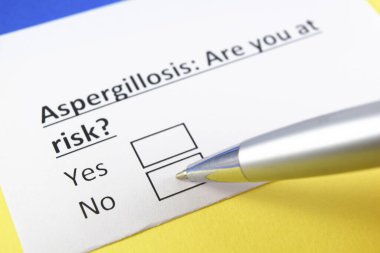One person is answering question about aspergillosis. clipart