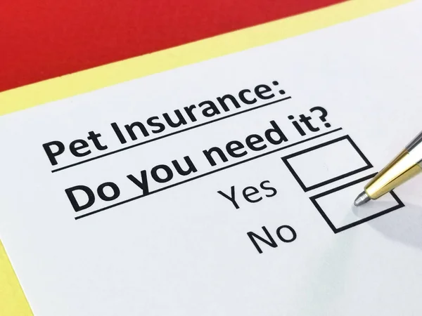 One person is answering question about pet  insurance.