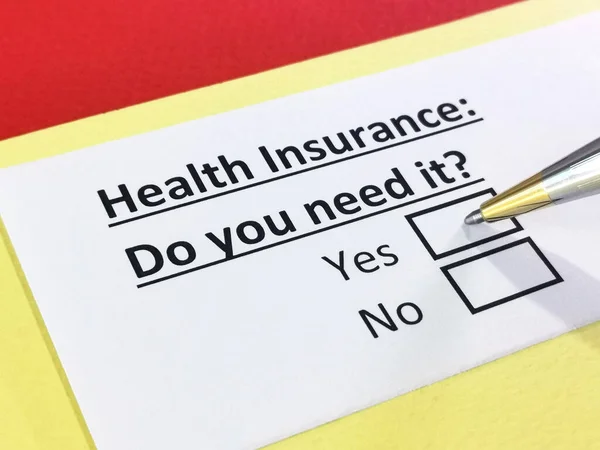 One Person Answering Question Health Insurance — Stock Photo, Image