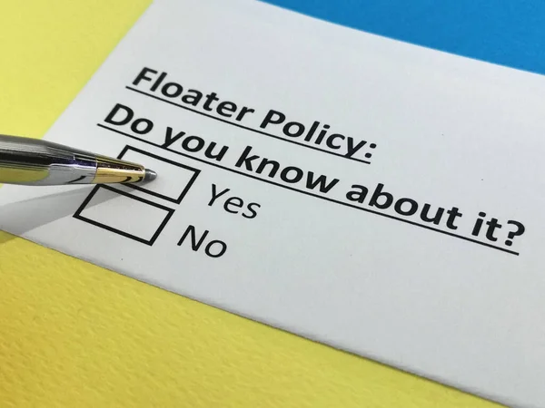 One person is answering question about floater policy.