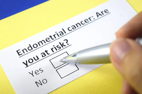 One person is answering question about endometrial cancer.
