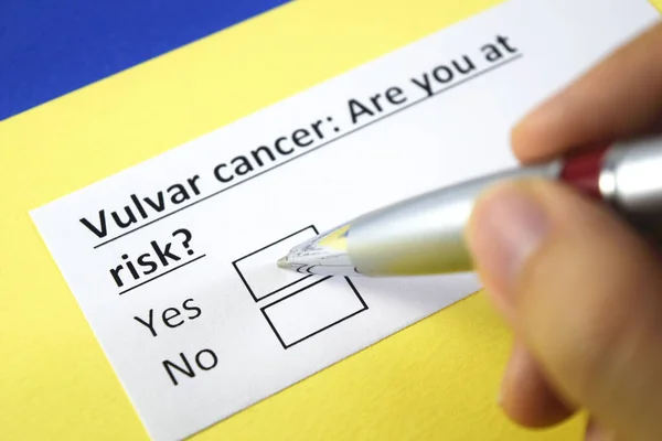 One person is answering question about vulvar cancer.