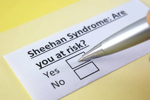 Una Persona Está Respondiendo Pregunta Sobre Síndrome Sheehan — Foto de Stock