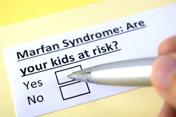 One Person Answering Question Marfan Syndrome — Stock Photo, Image