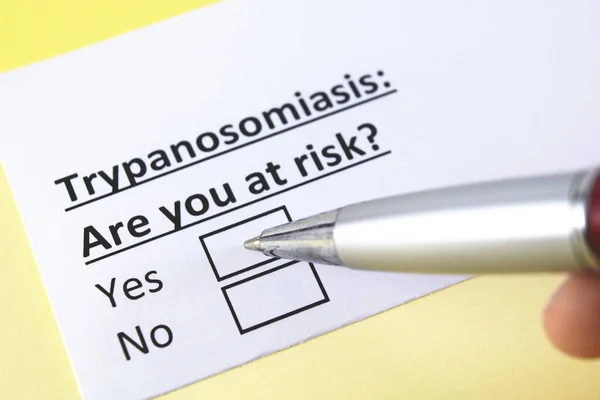 Una Persona Está Respondiendo Pregunta Sobre Tripanosomiasis — Foto de Stock