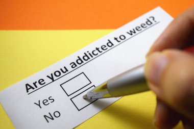 Bir kişi ot bağımlılığı ile ilgili soruya cevap veriyor..