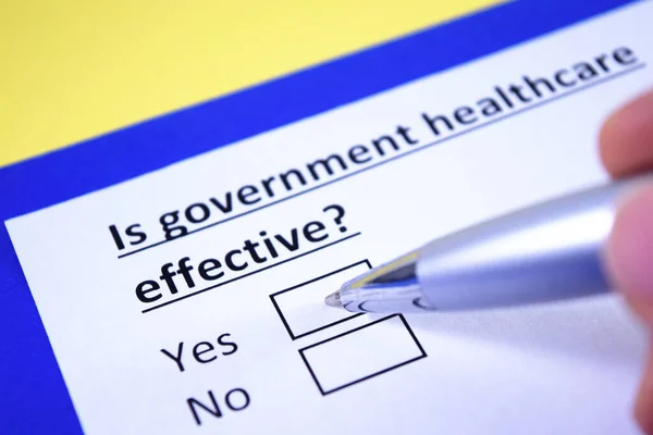 One Person Answering Question Government Healthcare — Stock Photo, Image