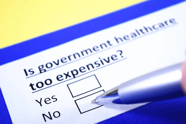 One Person Answering Question Government Healthcare — Stock Photo, Image