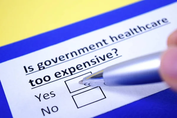 One Person Answering Question Government Healthcare — Stock Photo, Image