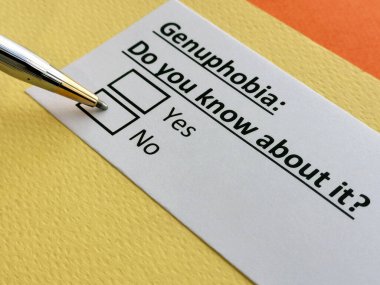 Bir kişi genupfobi ile ilgili soruya cevap veriyor..