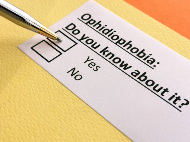 Bir kişi ofhidiofobi ile ilgili soruya cevap veriyor..