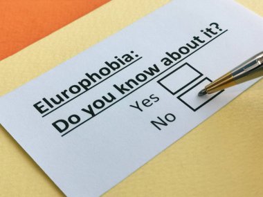 Bir kişi elurofobi ile ilgili soruya cevap veriyor..