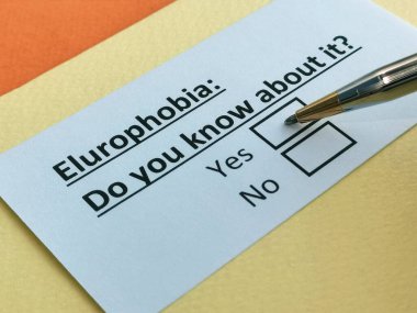 Bir kişi elurofobi ile ilgili soruya cevap veriyor..