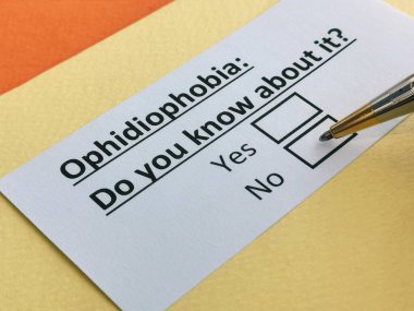 Bir kişi ofhidiofobi ile ilgili soruya cevap veriyor..