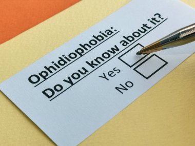 Bir kişi ofhidiofobi ile ilgili soruya cevap veriyor..