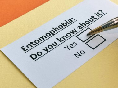 Bir kişi böcek fobisi ile ilgili soruya cevap veriyor..