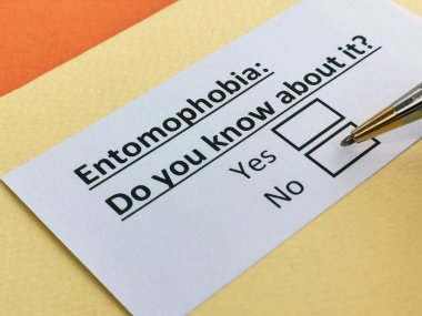 Bir kişi böcek fobisi ile ilgili soruya cevap veriyor..