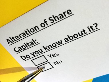 Bir kişi hisse sermayesinin değişimiyle ilgili soruya cevap veriyor.