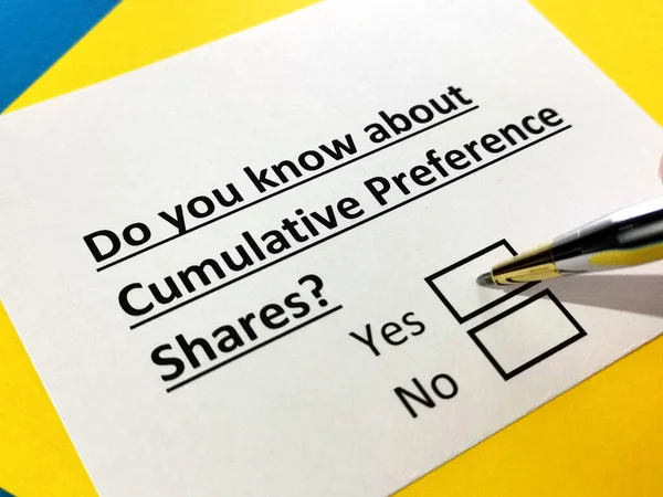 Bir kişi kümülatif tercihler paylaşımı hakkındaki soruyu cevaplıyor.