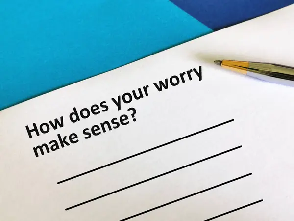 Person Answering Question His Worries Doing Screening Mental Illness — Stock Photo, Image