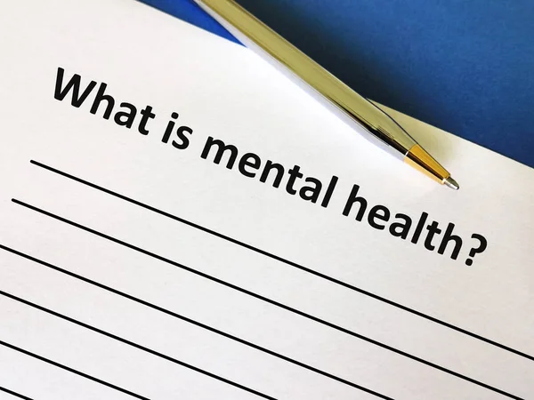 Uma Pessoa Está Respondendo Pergunta Sobre Saúde Mental — Fotografia de Stock