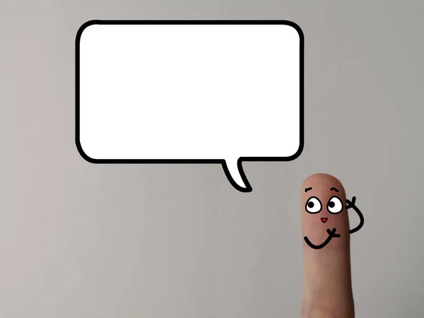 Ett Finger Dekorerat Som Person Person Frågar Frågan Angrepp Och — Stockfoto
