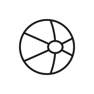 Yaz tatili, deniz kenarı oyunları ve tatil tasarımı için plaj balosu simgesi.