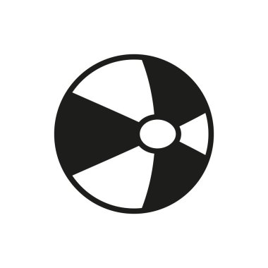 Yaz tatili, deniz kenarı oyunları ve tatil tasarımı için plaj balosu simgesi.