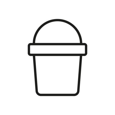 Kullanım, ev ve çok amaçlı tasarım projeleri için kova simgesi.