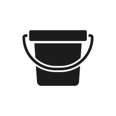 Kullanım, ev ve çok amaçlı tasarım projeleri için kova simgesi.