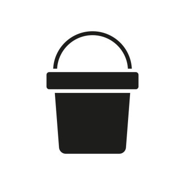 Kullanım, ev ve çok amaçlı tasarım projeleri için kova simgesi.