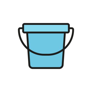 Kullanım, ev ve çok amaçlı tasarım projeleri için kova simgesi.