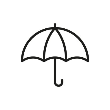 Hava durumu, yağmur koruması ve açık hava tasarım içeriği için şemsiye simgesi.