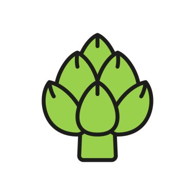 Sebzeler, organik yiyecekler ve sağlıklı yaşam için enginar simgesi.