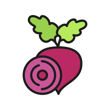 Gıda, sebze ve beslenme tasarımı projeleri için pancar ikonu.