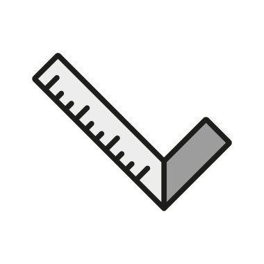 Çizim, inşaat ve marangozluk araç projeleri için kare simgesi.