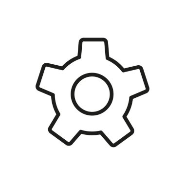 Makine, mühendislik ve endüstriyel sistem projeleri için vites simgesi.