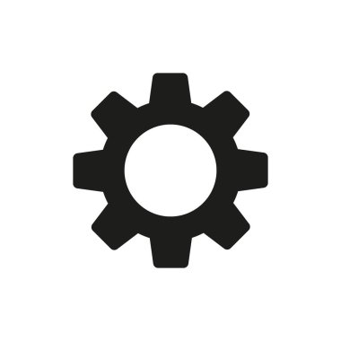 Makine, mühendislik ve endüstriyel sistem projeleri için vites simgesi.