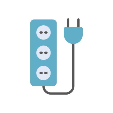 Elektrik, güç ve bağlantı projeleri için uzatma kablosu simgesi.